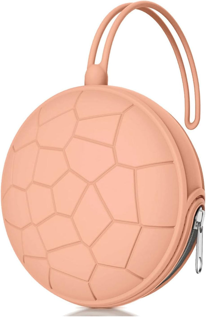 Dummy Holder Case Set,Bpa Free Silicone Pacifier Holder Pod,Dummy Storage Box,Portable Soother Pods for Baby Nappy Changing Bag Stroller,Travel,Home,Easy to Clean(Pink)