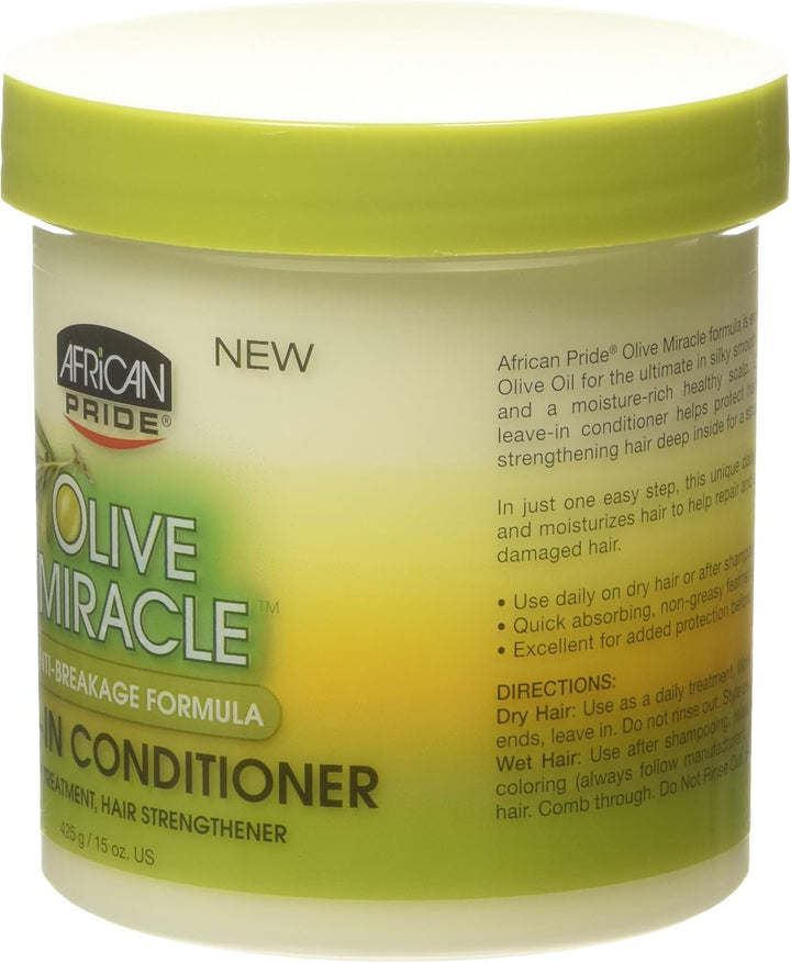 Olive Miracle Anti-Breakage Leave-In Conditioner 425G/15Oz