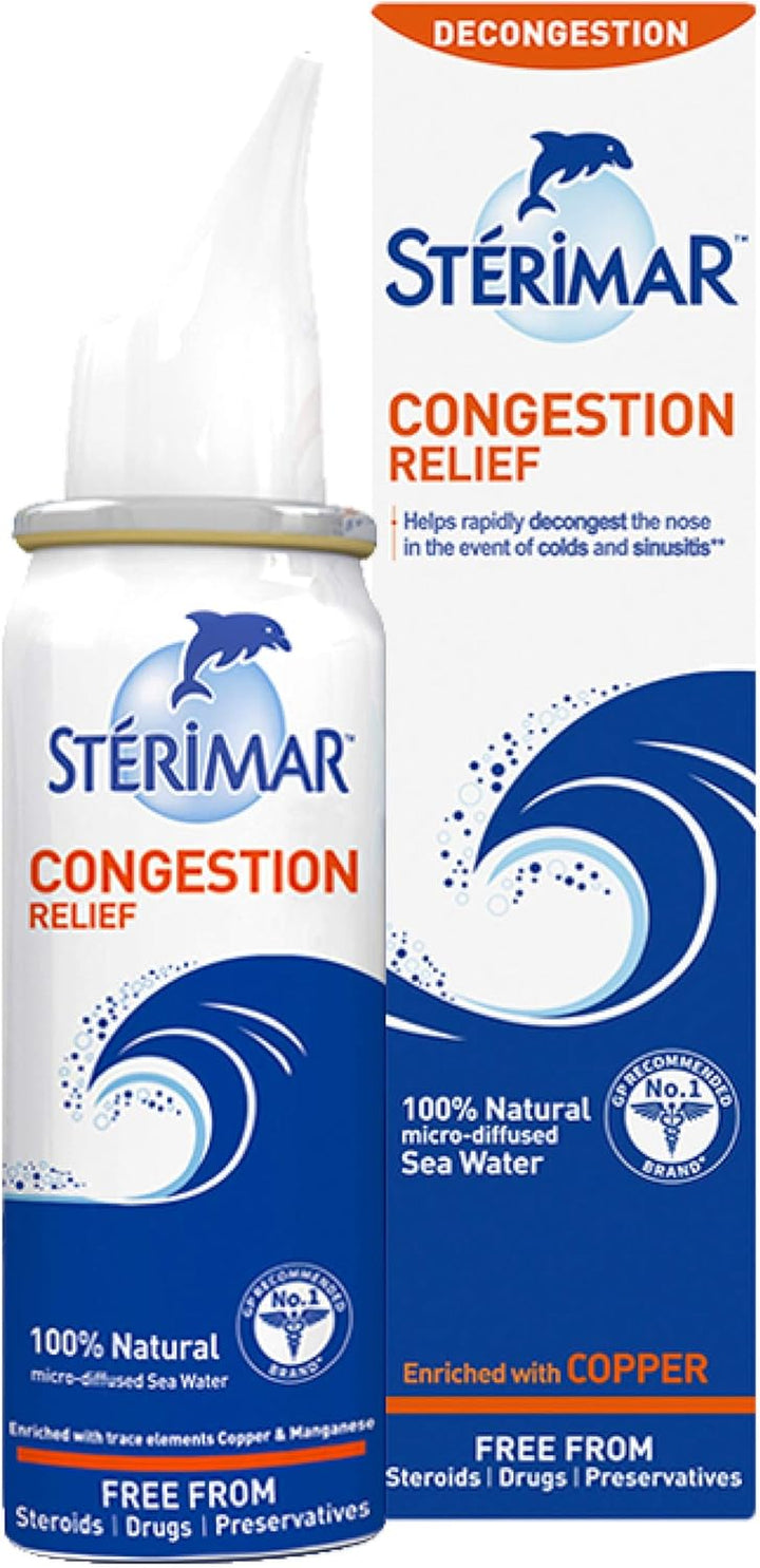 Congestion Relief, Nasal Spray, Natural Sea Water Solution, 50 Ml
