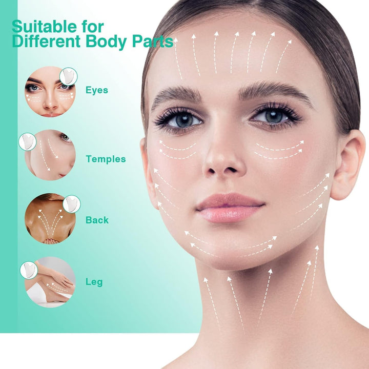 Stainless Steel Gua Sha Facial Tools, Guasha Board for SPA Acupuncture, Metal Gua Sha for Body Face Neck and Eye, Skin Care Gift for Woman (Silver)