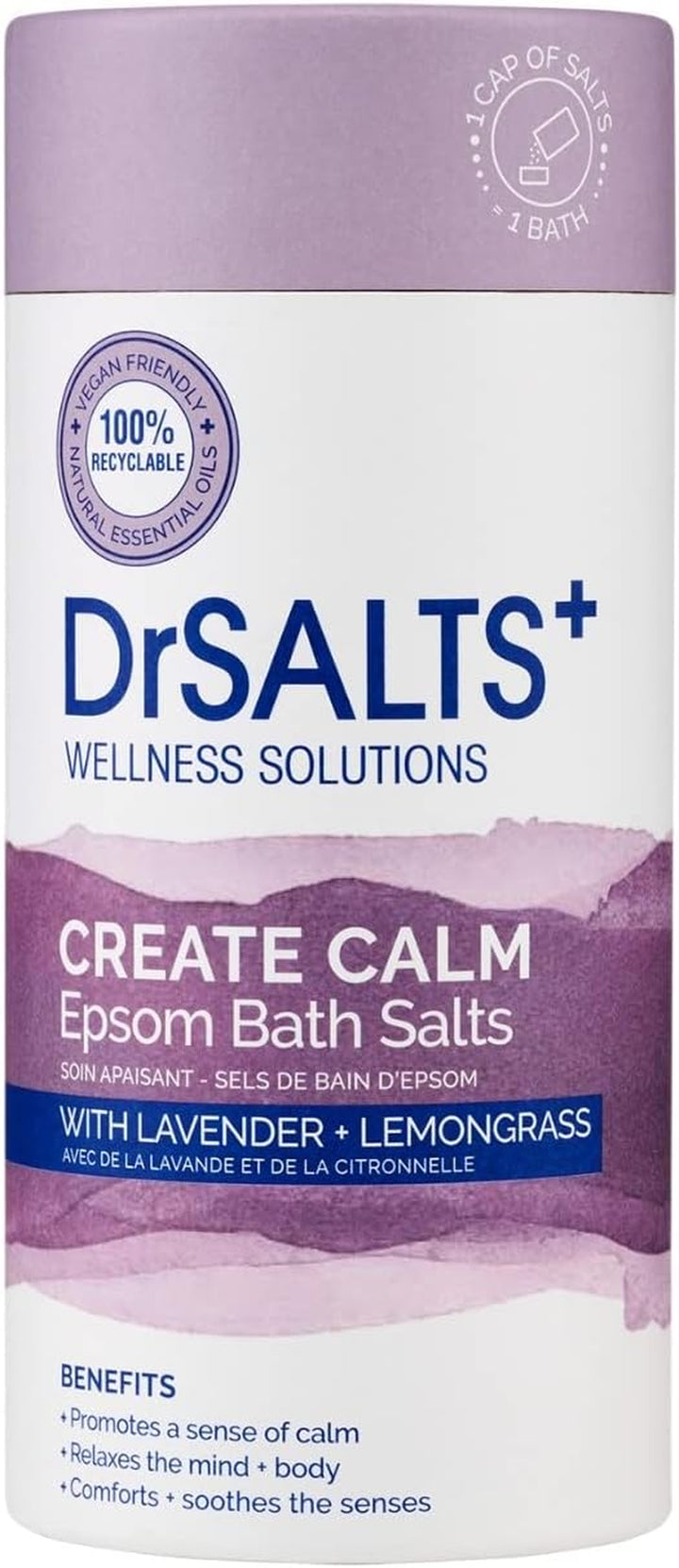 Drsalts+ Muscle Ease Therapy Epsom Salts - Soothing Epsom Bath Salts to Relieve Strains, Pain & Stiffness with Eucalyptus & Ginger Essential Oils - Vegan & Cruelty-Free, 2Kg