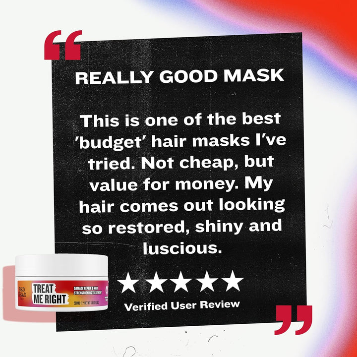 by  Treat Me Right Hair Mask – 200Ml Deep Conditioning Hair Treatment for Damaged, Dry, Coloured & Chemically-Treated Hair with Intensive Repair, Frizz Control & Nourishing Moisture