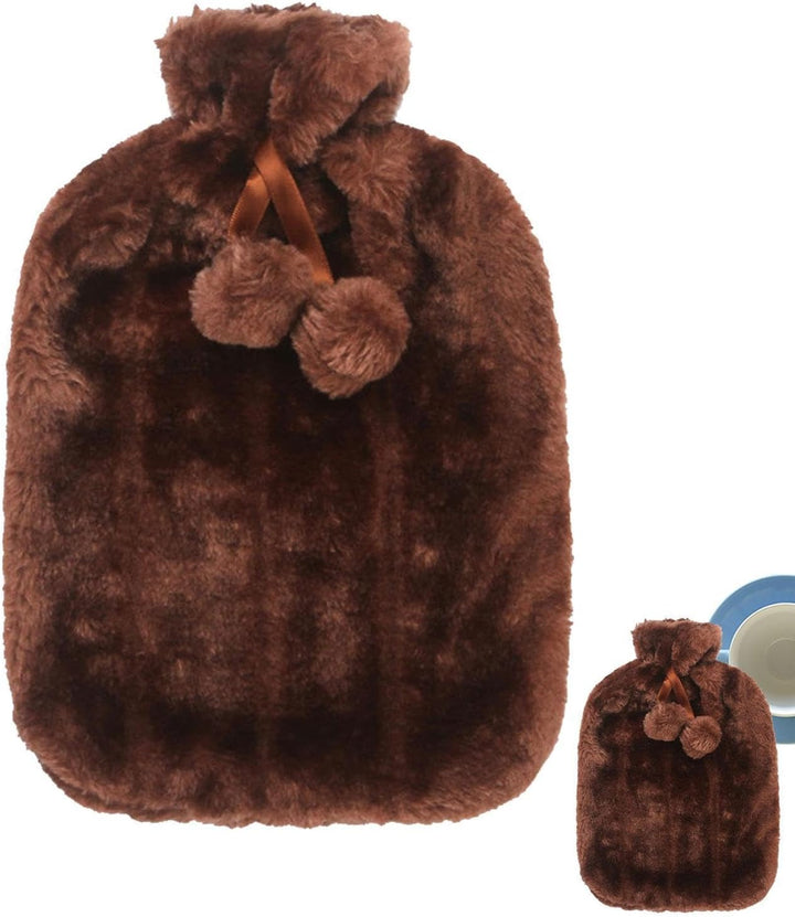 Water Bottle Softcover | 2 Liter Ultra Soft Faux Plush Hot Water Bottle Cover - Hot Water Bottle Covers Insulated Maintain Constant Temperature for Women Kids (Cover Sleeves Only)