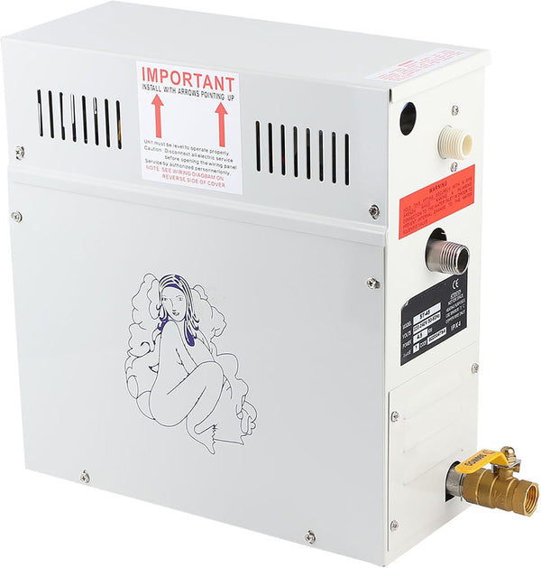 4.5KW Steam Generator, Sauna Generator with LED Display Controller, Automatic Shutdown 1.2 Bar Pressure Relief Valve Home Steam Shower System, Sauna Steam Bath Heater