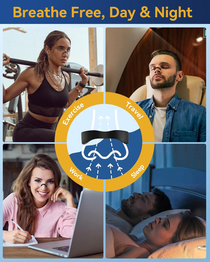 Magnetic Nose Strips with Storage Case, 30 PCS, anti Snoring Devices for Better Breathing, Improve Sleep Quality Sweat Resistant, Skin Friendly Snore Stopper for Men & Women Universal Fit