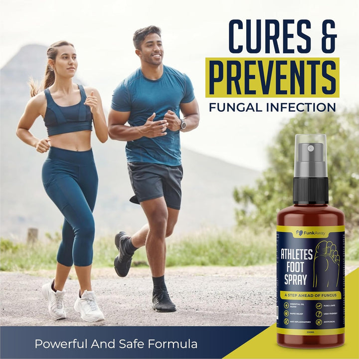 Athletes Foot Spray (200 Ml) –Antifungal Athletes Foot Treatment with Natural Peppermint & Lemongrass Oil for Smelly Feet, Soothes Itch, Cracks Control & Helps Prevent Foot Recurrence