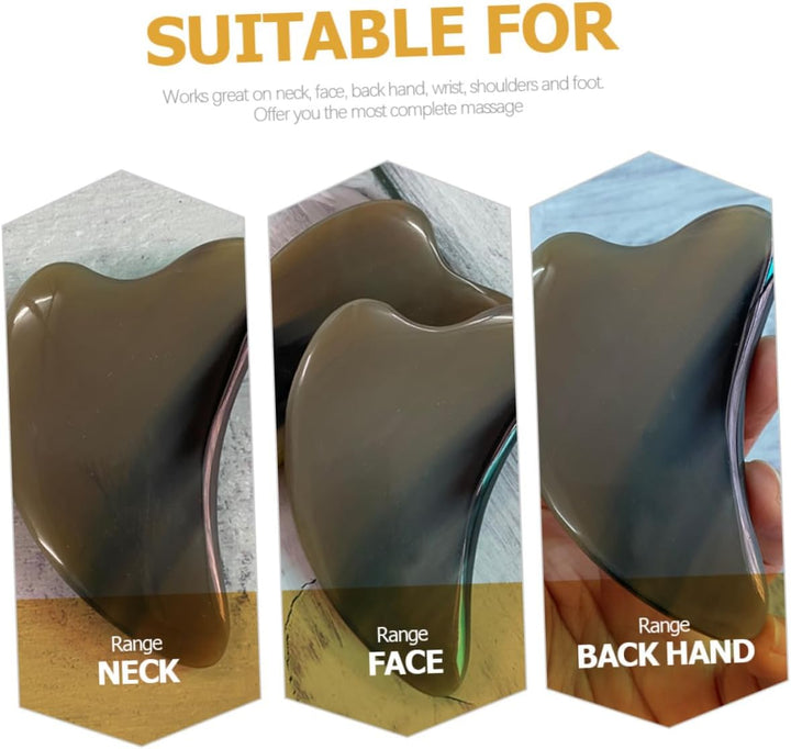 Ox Horn Guasha Massage Tool for Face and Body Thick Scraping Board with Smooth Surface Home and Salon Use Enhances and Skin Health Relief and Relaxation Aid