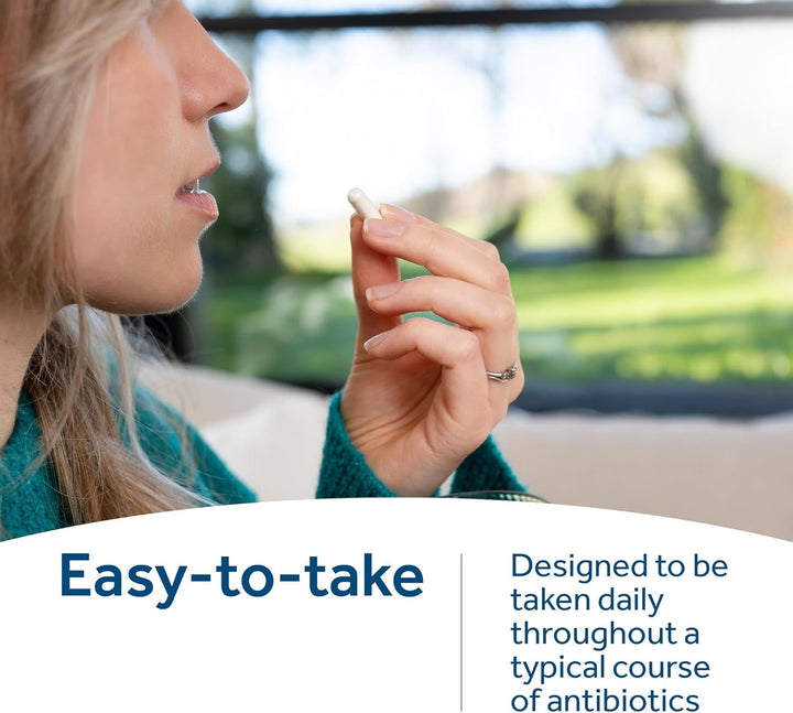 for Those on Antibiotics - Vegan Digestive Probiotic Supplement - Lactobacillus Specifically Researched Alongside Antibiotics - Most Recommended Brand - 10 Capsules