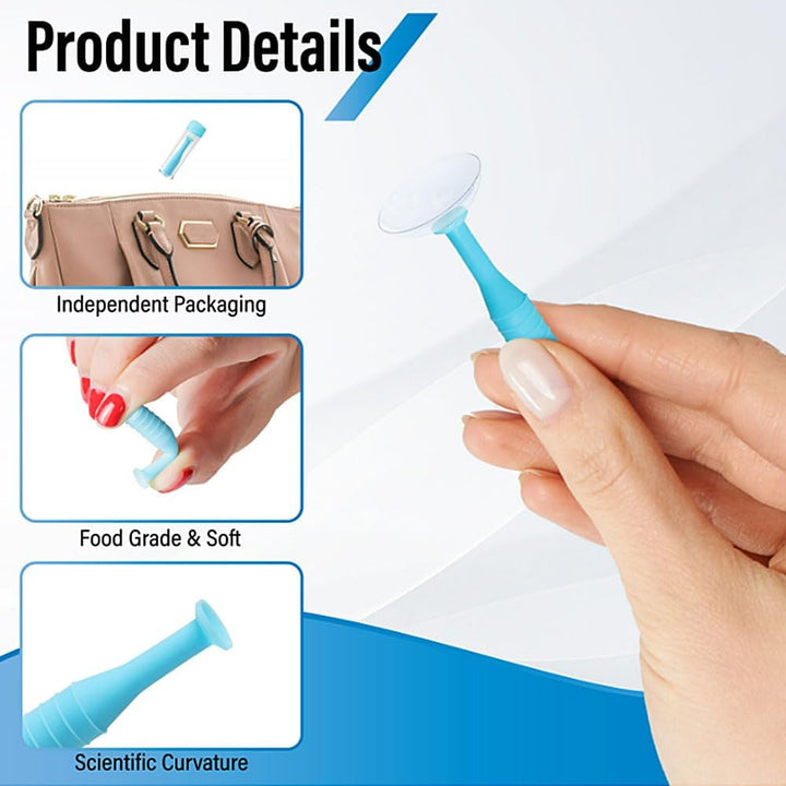 2 Pcs Silicone Contact Lens Inserter Contact Lenes Suction Holder Contact Lens Remover Tool with Storage Case for Family Travel