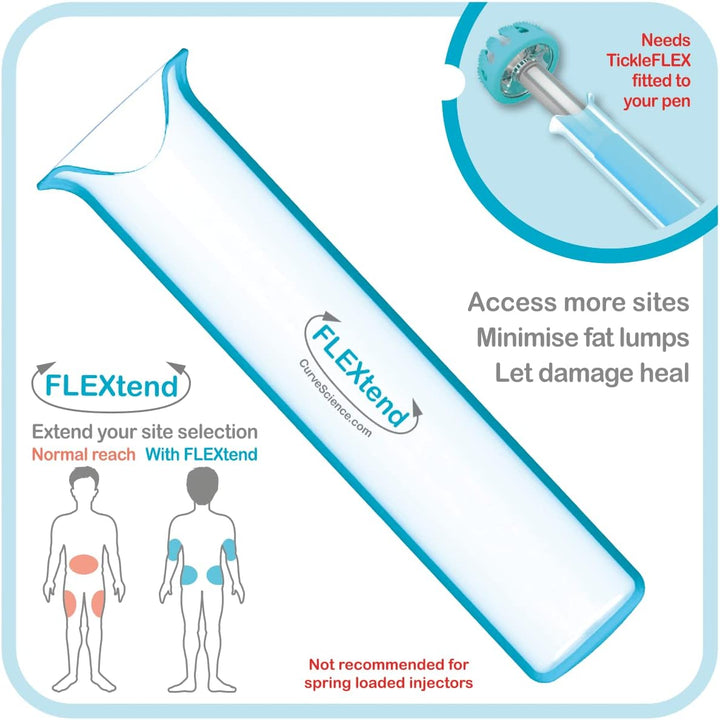 Flextend Insulin Pen Holder for  – Reaches Hard-To-Inject Areas – Ergonomic Design for Easy Insulin Injection – Compatible with