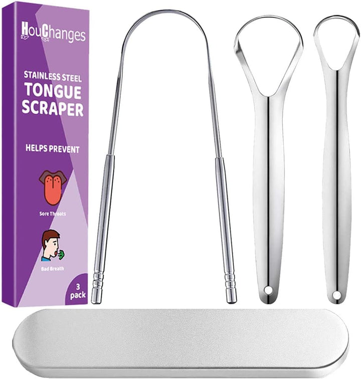 Tongue Scraper Stainless Steel,Tongue Cleaners Fresh Breath Restored Taste U Shape