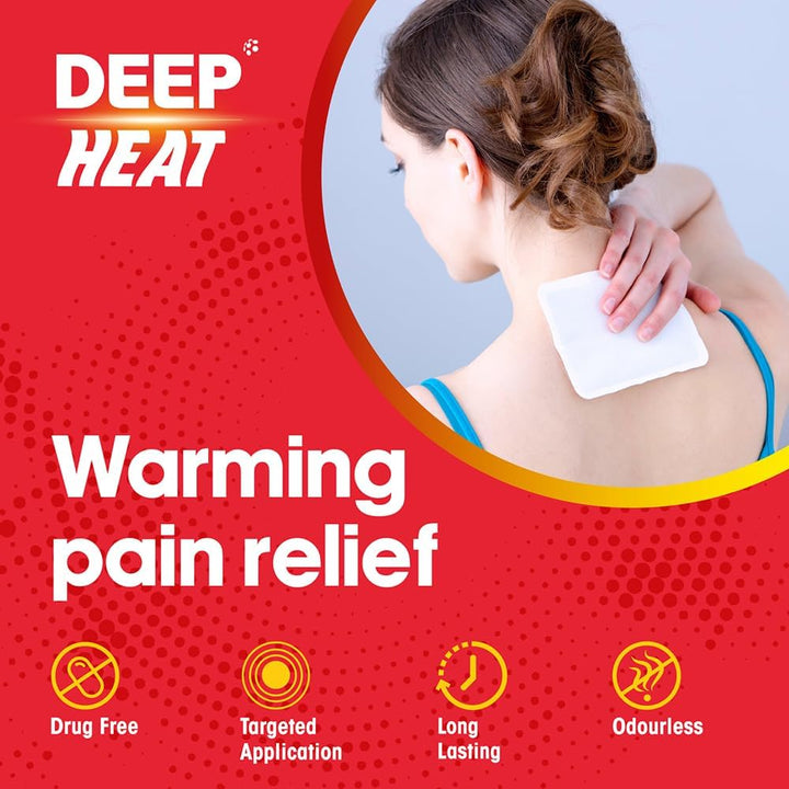 Pain Relief Heat Patch, Muscular Aches, Pains, Joint Stiffness (Pack of 4 Patches)