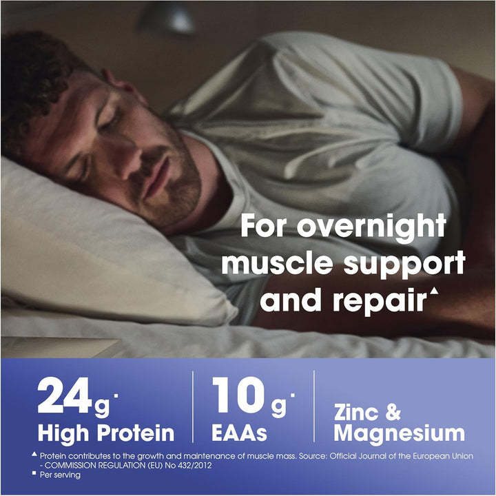 Gold Standard 100% Casein Slow Digesting Protein Powder with Zinc, Magnesium and Amino Acids, Support Muscle Growth & Repair Overnight, Creamy Vanilla Flavour, 28 Servings, 924 G