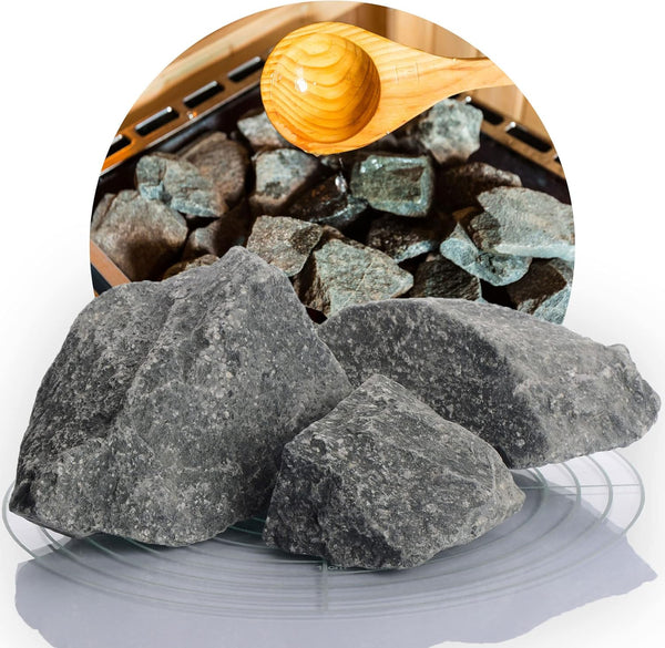 German Diabas Sauna Stones 10 Kg 5-8 Cm, 5-11 Cm or 8-12 Cm, High-Quality Infusion Stones for the Sauna Stove Pre-Washed
