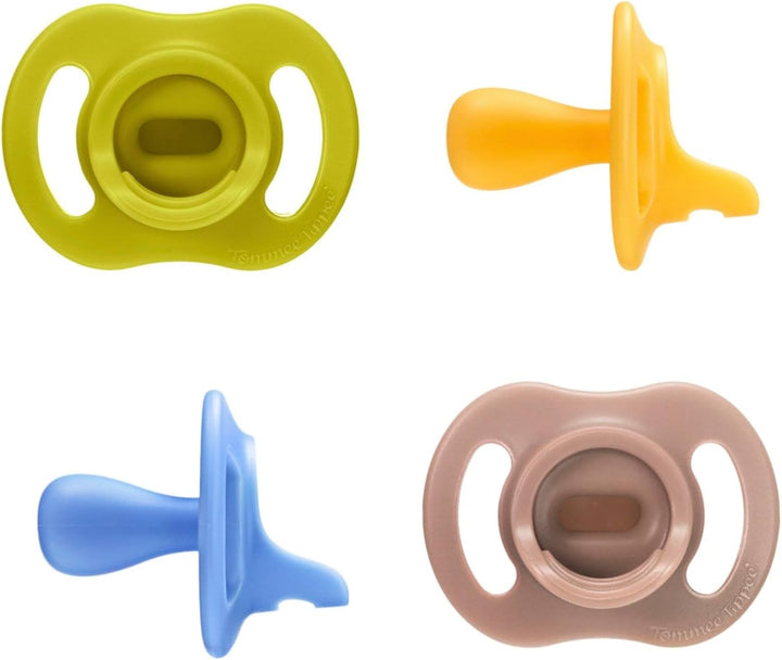Ultra-Light Stayput Dummy, 0-6M, 4-Pack, One-Piece Silicone Soother