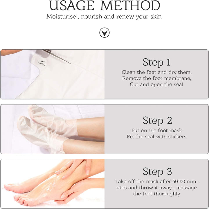 Foot Peel Mask 2 Pack, Callus Remover & Exfoliating Foot Mask for Men & Women, Baby Soft Smooth Touch Feet - Lavender