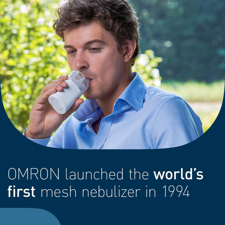 Microair U100 Portable Mesh Nebuliser - Silent, Handheld Electric Nebuliser Machine for Both Adults and Kids to Treat Respiratory Conditions - Travel Nebuliser