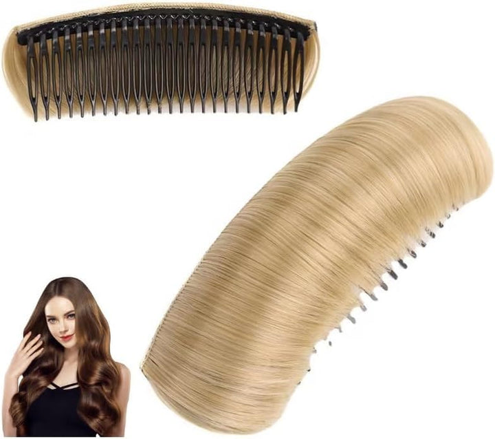 Gold Invisible Fluffy Hair Pad, Hair Bun Invisible False Hair Clip, Princess Styling Increased Hair Pad, Lightweight Comfortable Thickening Hairpin Hair Pad for Women Daily Hair Accessories