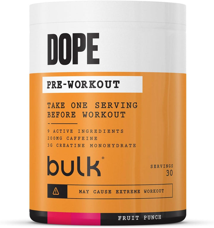 Dope Pre-Workout Powder | Blue Raspberry | 3G Creatine per Serving | 200Mg Caffeine | Citrulline Malate & Arginine AKG | Beta-Alanine | Energy, Focus & Performance | 510G Supplement