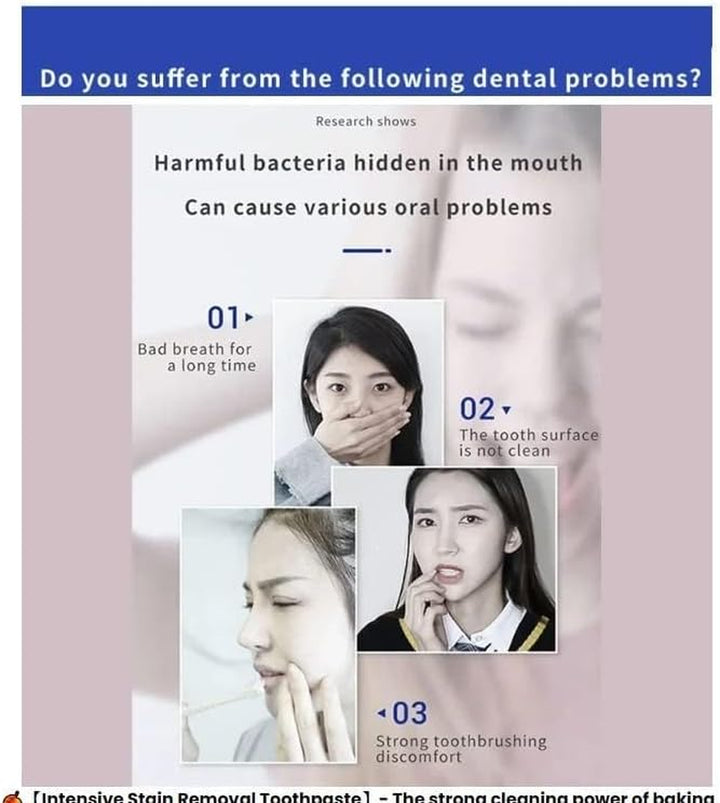 Probiotic Toothpaste, Probiotic Whitening Toothpaste, Protects Tooth Enamel, Freshens Breath, Fluoride-Free Formula, Removes Stains, Suitable for Adults and Children