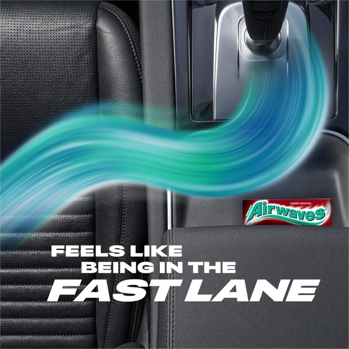 Chewing Gum Cherry Menthol, 30 Packs of 10 Pieces, Sugar Free Chewing Gum Bulk Pack with Menthol Freshness (300 Pieces)