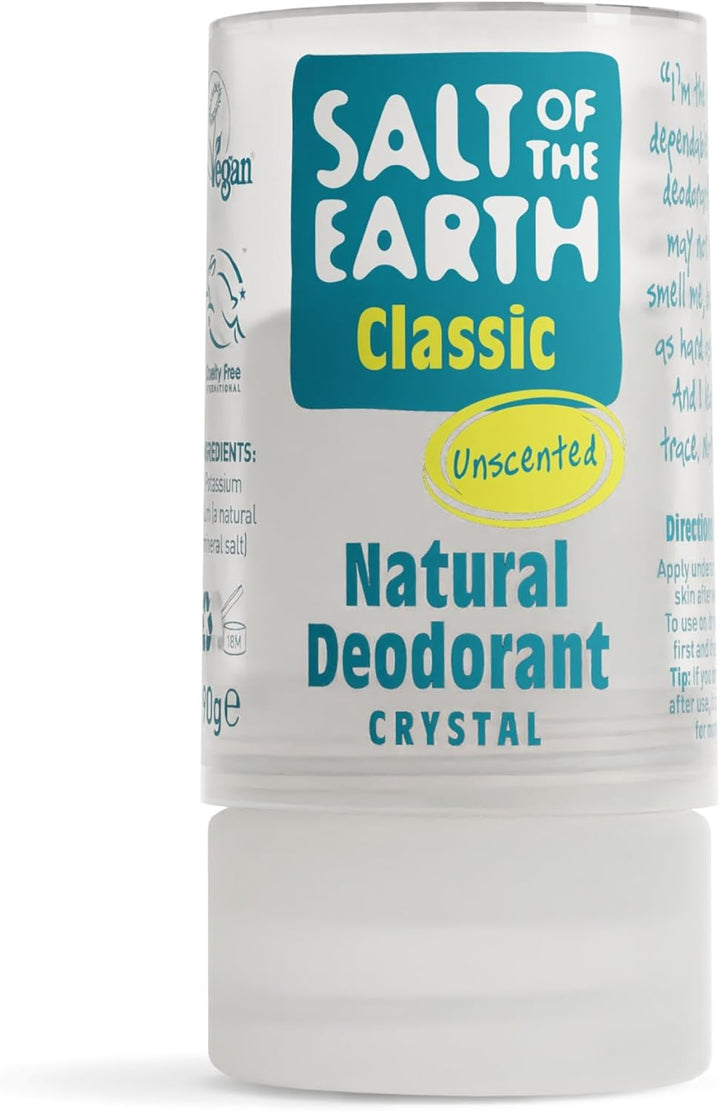 - Natural Deodorant Crystal Classic - Effective Crystal Deodorant, Fragrance Free, Vegan, Cruelty Free - Suitable for Women, Men, and Kids - 90G
