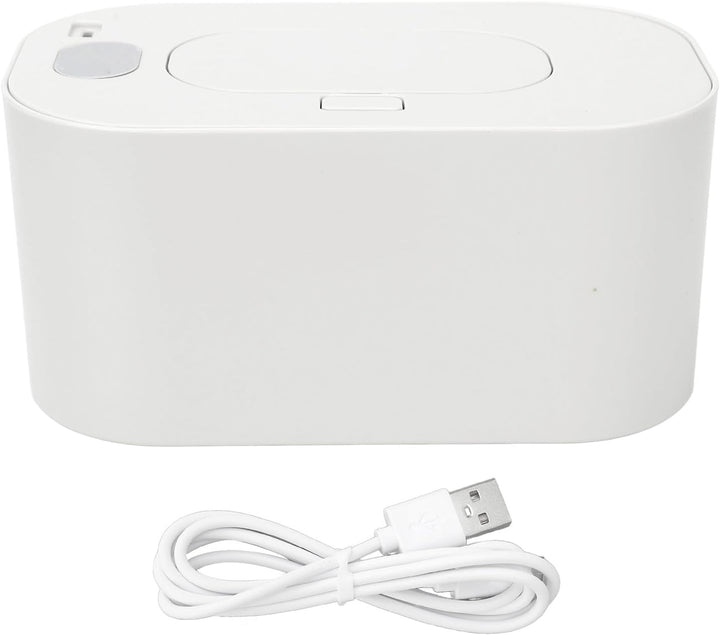 Wipe Warmer, Wet Wipes Heater 24H Intelligent Constant Temperature Baby Wipe Warmer Calentador De Wipes Para Bebes Preheat 4 Wipes for Keep Wipes Fresh (White)