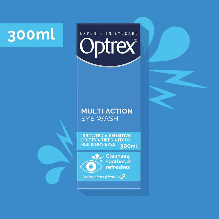 Multi Action, Eye Wash, 100 Ml, for Gentle and Effective Relief, Itchy, Irritated, Tired, Uncomfortable Eyes, Easy to Use,