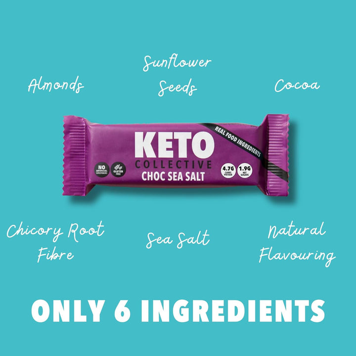 Keto Bars 15X40G | 2G Net Carbs | Keto Snacks | High Fibre | Natural Ingredients | Source of Protein | Low Carb Snacks | Gluten Free | Vegan | Made in the UK | No Artificial Sweeteners