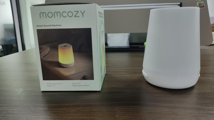 Baby Sound Machine,  White Noise Machine for Baby Sleeping with Night Light, Toddler Sleep Trainer with 34 Soothing Sounds, Timer, App Remote Control, Personal Sleep Routine(White)