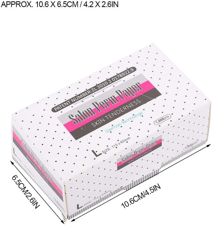 Hair Perm Paper, Hair Curling Styling Paper Strips Barber Shop Ultra-Thin Mesh Breathable Perming Paper Hairdressing Tool (Disposable)(1 Box)