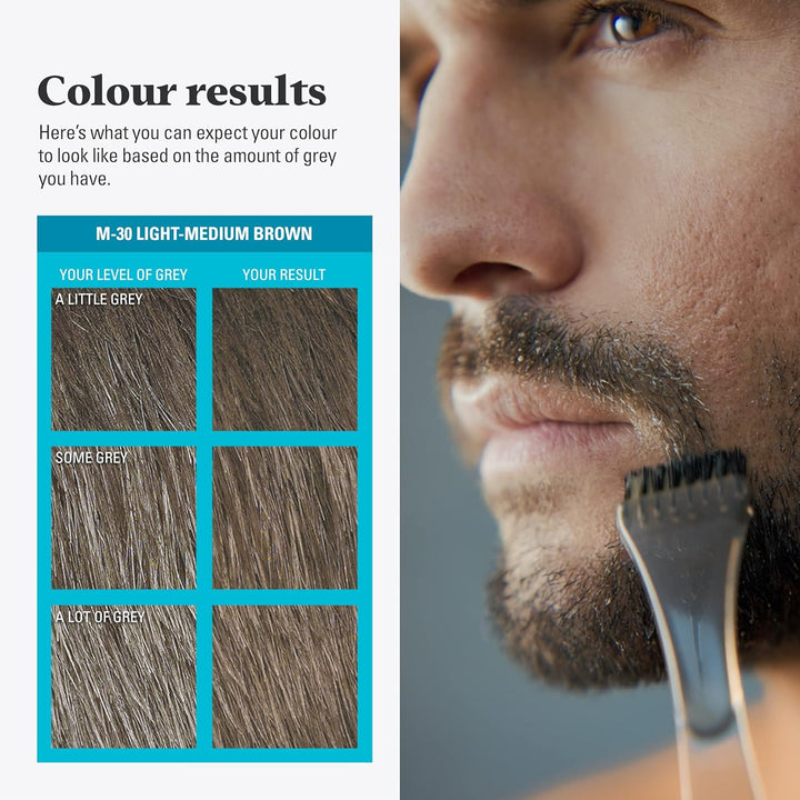 Moustache & Beard Light Brown Dye , Eliminates Grey for a Thicker & Fuller Look � M25