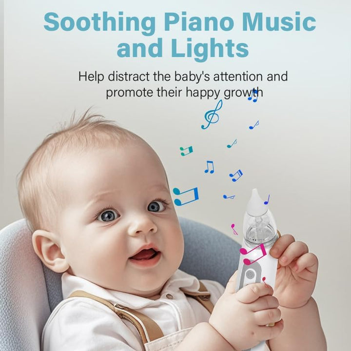 Electric Nasal Aspirator Baby,Portable Baby Nasal Aspirator,Baby Nose Suckers for Blocked Nose Relief, Baby Nose Sucker Vacuum Cleaner, Nose Vacuum Cleaner for Newborns, Toddlers, Safe and Comfortable