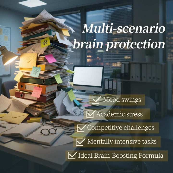 34-In-1 Nootropic Brain Supplement | Focus, Memory & Brain Fog Support Capsules | Cognitive Enhancer with Fatty Acid, Bacopa & B-Vitamins | Mental Clarity & Mood Balance | 90 Vagen Capsules