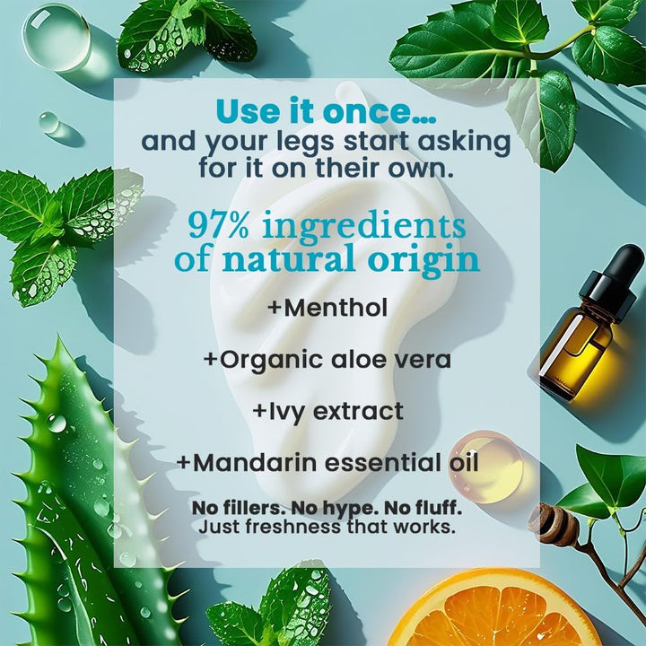 ® 500Ml COOLING LEG CREAM | DRAINING & REVITALIZING GEL for VARICOSE VEINS & SWOLLEN LEGS | BIO CRYOGEL for CIRCULATION, FIRMING & TONING