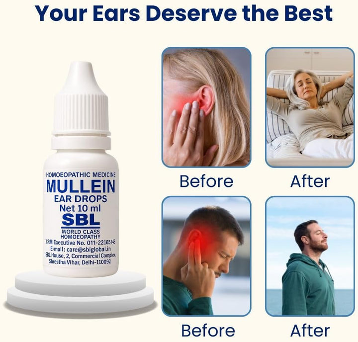 Mullein Ear Drops Ear Infections Earache Effective Relief Ear Pain, Swimmer'S Ear, Excessive and Hardened Ear Wax | Ear Wax Removal Solution with Natural Ingredients