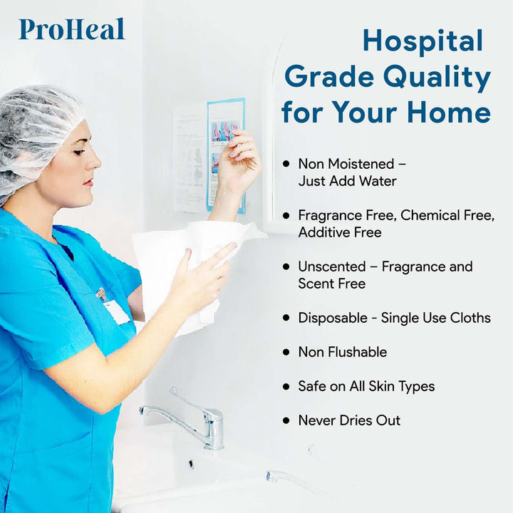 Disposable Dry Wipes for Baby and Adults, 300 Count (10 Pack) - Ultra Soft Cotton Tissue Washcloths - 7" X 13" Travel Size -