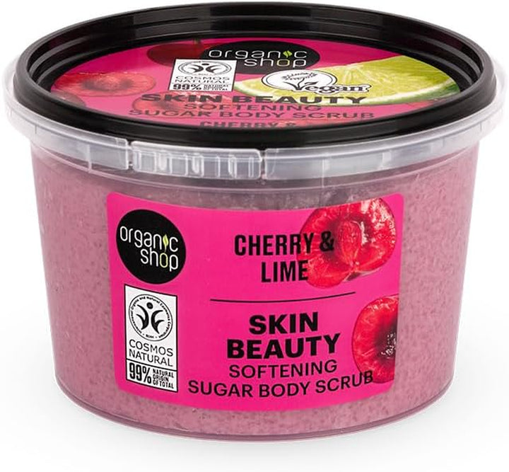 250Ml Body Scrub Skin Beauty Softening Cherry & Lime