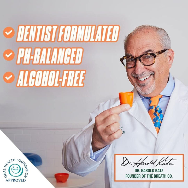 Alcohol Free Mouthwash. Dentist Formulated Oral Rinse for 12 Hours of Fresh Breath, Icy Mint Flavour, 500 Ml