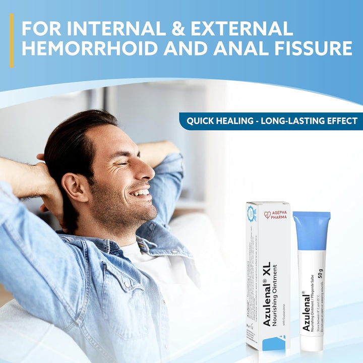 Ointment with Guaiazulene – Itch Relief & Wound Healing Cream for Burns, Cuts, Insect Bites, Hemorrhoids, Anal Fissures, Nappy Rash & Sore Nipples – Soothes Redness, Pain & Itching (50G)