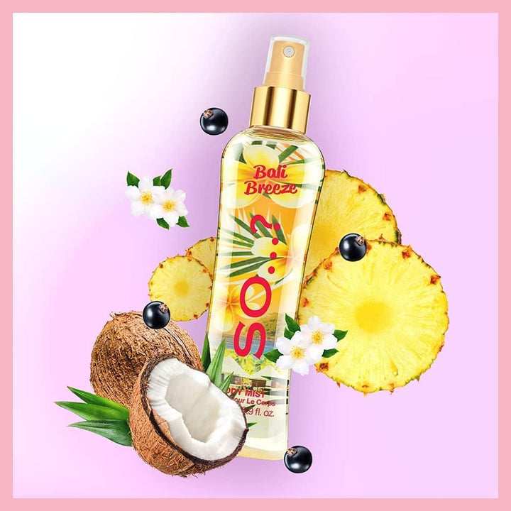 Summer Escapes Womens Bali Breeze Body Mist Fragrance Spray 200Ml