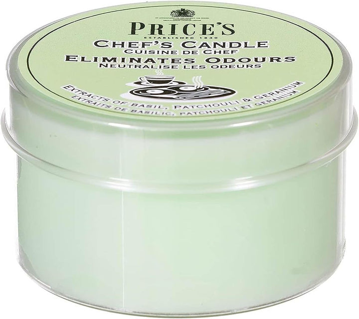 - Chef'S Jar Candle - Odour Eliminating Candle - Made with Basil, Patchouli & Geranium Extracts - Clean, Fresh, Quality Fragrance - Long Lasting Scent