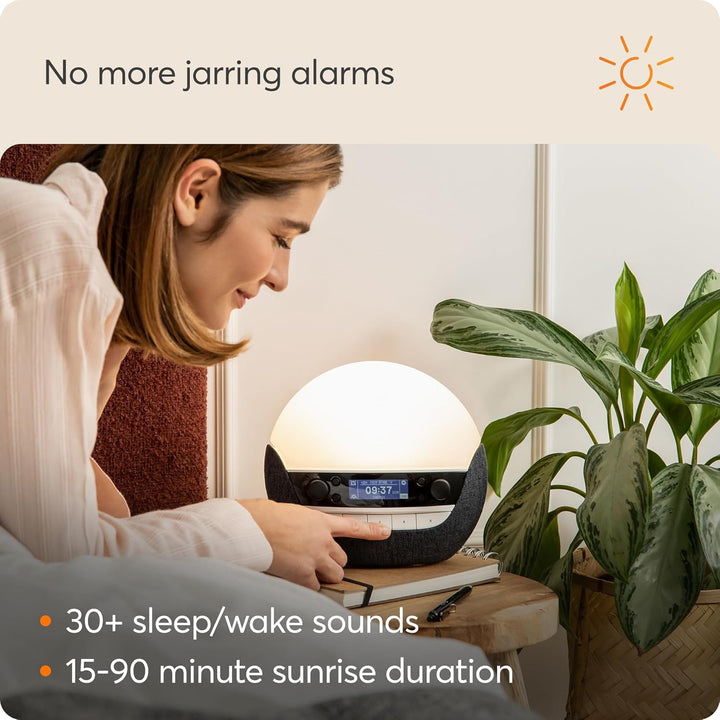 Bodyclock Luxe 750DAB - Wake-Up Light with DAB Radio, Bluetooth Speakers, Low-Blue Light for Sleep