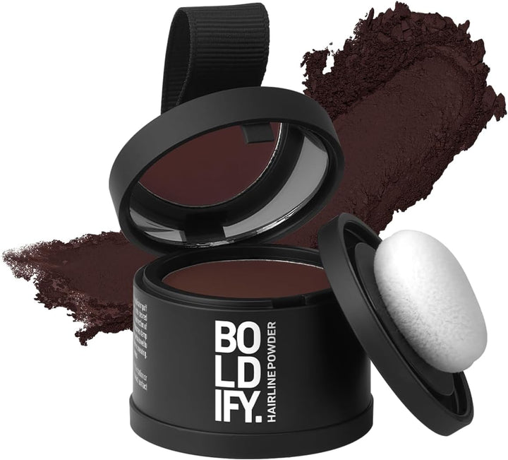 Hairline Powder - Root Touch up Hair Color for Gray Coverage - Bald Spot Concealing Hair Powder for Women and Men - 24-Hour Stain-Proof - Dark Brown