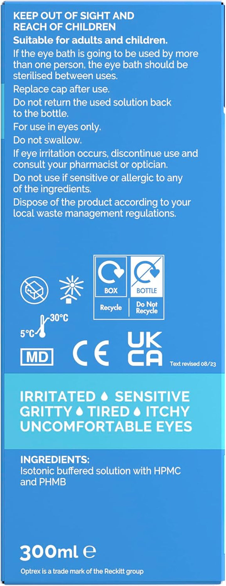 Multi Action, Eye Wash, 300 Ml, for Gentle and Effective Relief, Itchy, Irritated, Tired, Uncomfortable Eyes, Easy to Use,