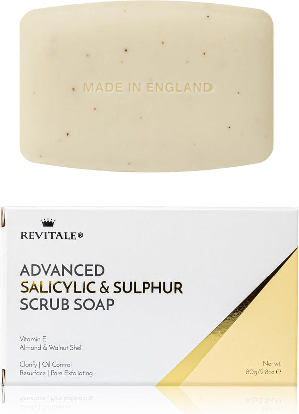 Advanced BHA Salicylic Acid & Sulphur Scrub Soap – Clarifying Exfoliating Bar