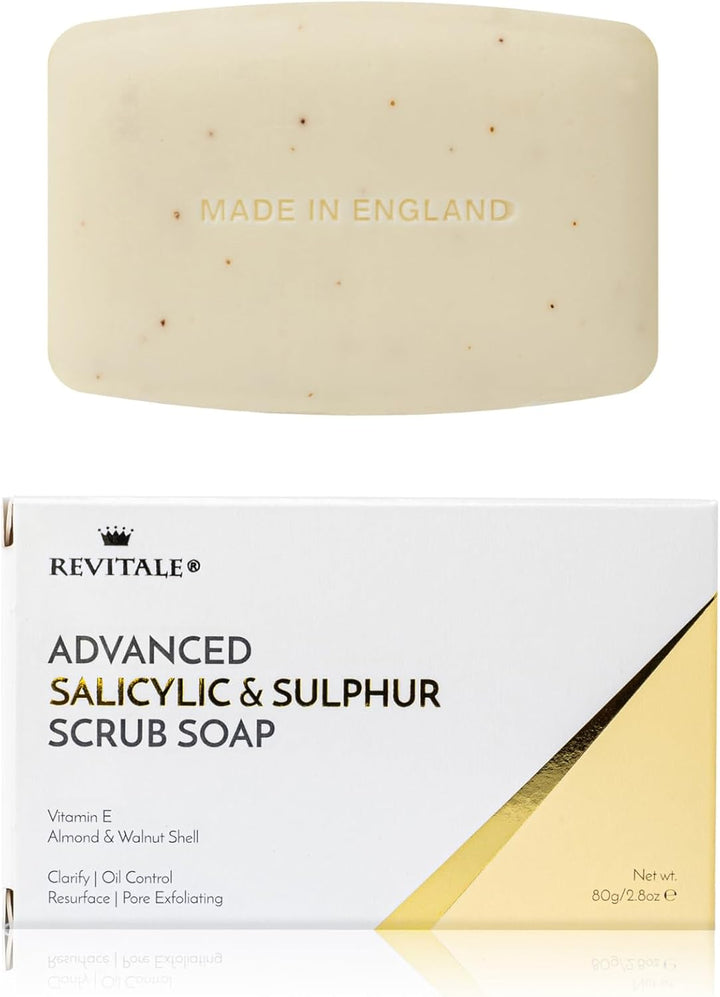 Advanced BHA Salicylic Acid & Sulphur Scrub Soap – Clarifying Exfoliating Bar