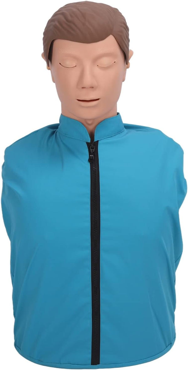 Adult CPR Training Manikin, Professional Adult Cardiopulmonary Resuscitation Training Mannequins First AID Training Manikins, Rubber Half Body Artificial Respiration Adult Dummy for Teaching Training