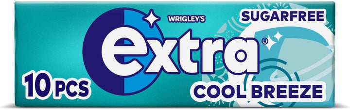 Wrigley'S Extra Chewing Gum, Cool Breeze Mint Flavour, 30 Packs of 10 Pieces, Sugar Free Bulk Pack Gum with Xylitol (300 Pieces)
