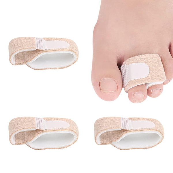 3Pcs Hammer Toe Straightener,Broken Toe Wraps Splint Bandages,Toe Straighteners Reusable,Hammer Toe Splint,Toe Cushioned Bandages for Correcting Hammer Toe,Overlapping Toes,Crooked Toes,Toe Protector